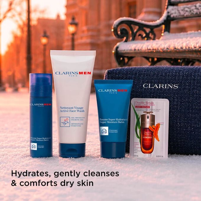 Conjunto de Cuidados Faciais Hidratantes para Todos os Tipos de Pele - Clarins Men