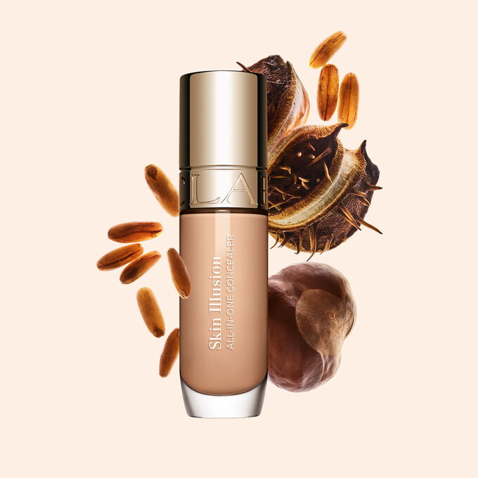 Skin Illusion All-In-One Concealer com castanha-da-&iacute;ndia e a&ccedil;&uacute;cares de aveia para desinchar os olhos e proporcionar um efeito tensor de longa dura&ccedil;&atilde;o