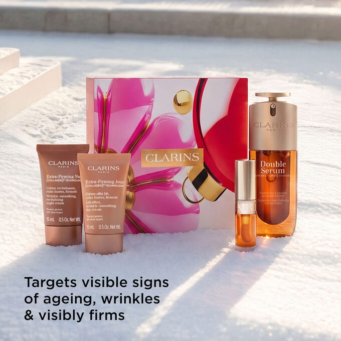 Conjunto de Cuidados Faciais Antienvelhecimento - Double Serum e Extra-Firming