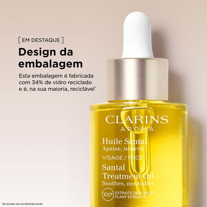 Este &oacute;leo facial hidratante para pele seca &eacute; apresentado numa embalagem fabricada com vidro reciclado, contribuindo para uma beleza sustent&aacute;vel.