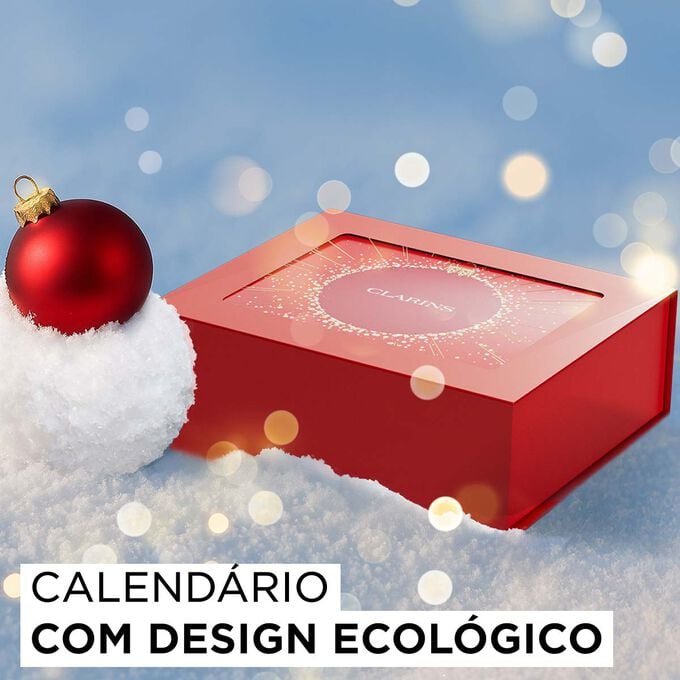 Calendário do Advento 24 Dias Clarins com embalagem de design ecológico para ser reutilizada muito depois da época festiva