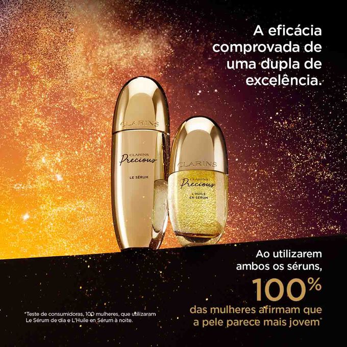 Imagem de La Cr&egrave;me e Le S&eacute;rum, demonstrando que a utiliza&ccedil;&atilde;o de ambos confere &agrave; pele um aspeto mais jovem