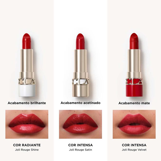 A cole&ccedil;&atilde;o de batons personaliz&aacute;veis Clarins oferece o visual de batom definitivo numa variedade de tons intensos