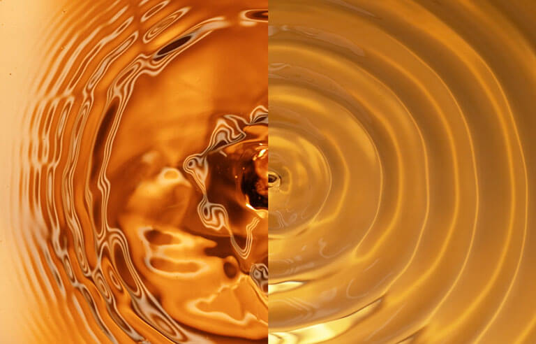 Dupla textura de Double Serum com fase lipídica e hídrica