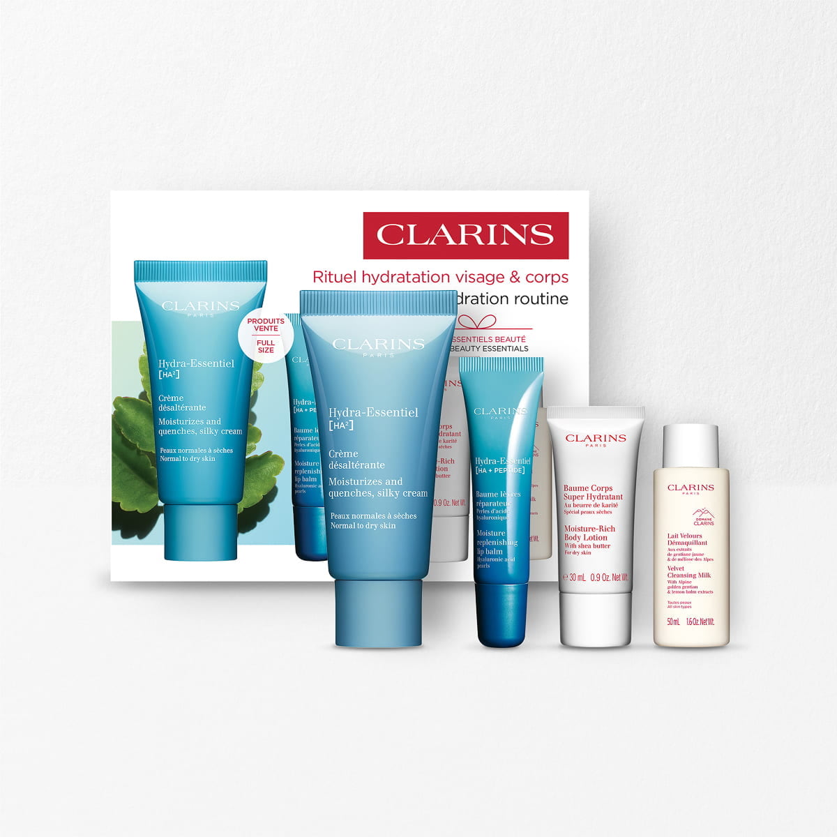 Ritual de hidrata&ccedil;&atilde;o para rosto e corpo.