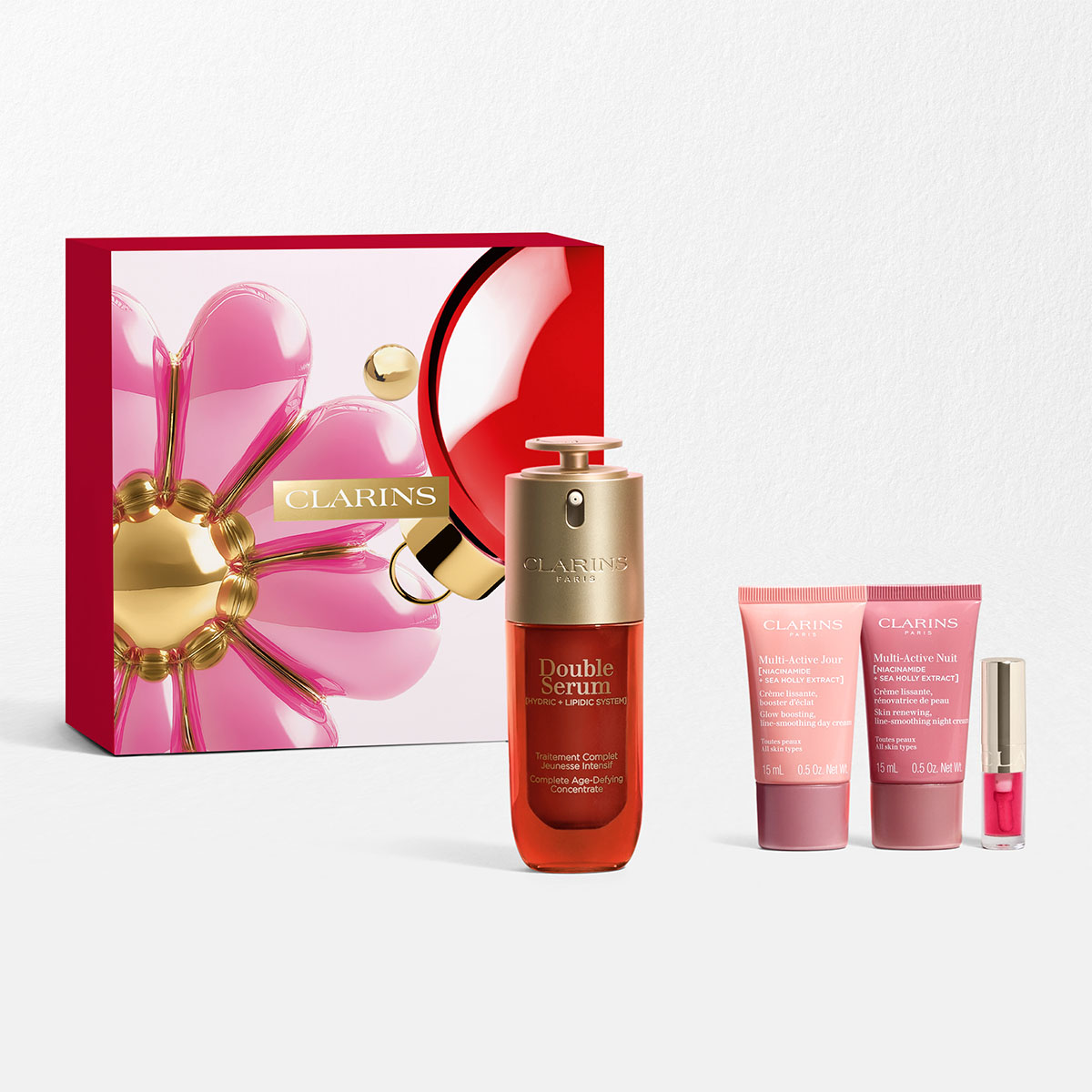 Conjunto de Cuidados Faciais Antienvelhecimento - Double Serum &amp; Multi-Active